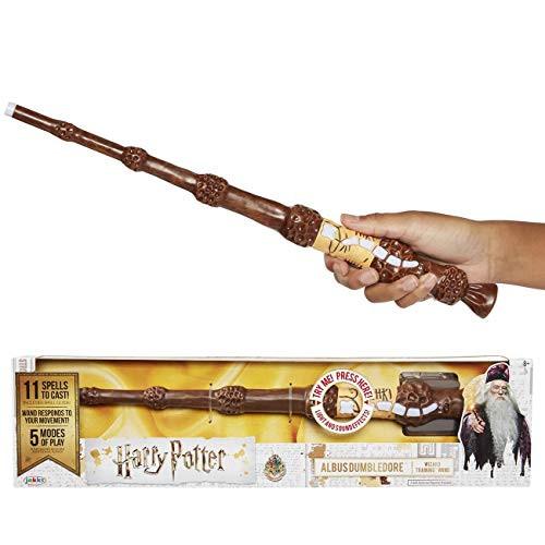 Harry Potter, Albus Dumbledore's Wizard Training Wand - 11 SPELLS To Cast! Official Toy Wand with Lights & Sounds  Wand & Lord Voldemort Wand Also Ava