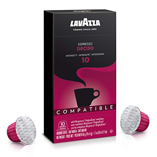 Lavazza Deciso Espresso Dark Roast Capsules Compatible with Nespresso Original Machines (Pack of 60) Lavazza Deciso Espresso Dark Roast Capsules Compatible with Nespresso Original Machines (Pack of 60)