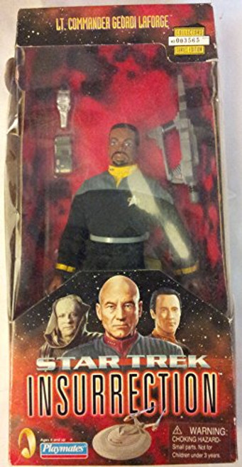 Star Trek: Insurrection! Lt. Commander Geordi Laforge, Classic Edition, 9" Poseable Action Figure in Cloth Starfleet Uniform