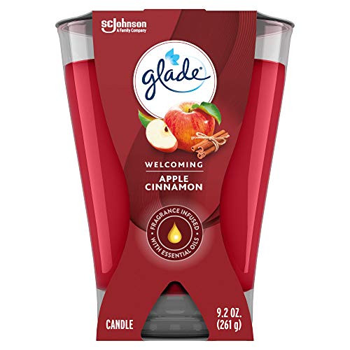Glade Large Jar Candle, Apple Cinnamon, 9.2 Ounce