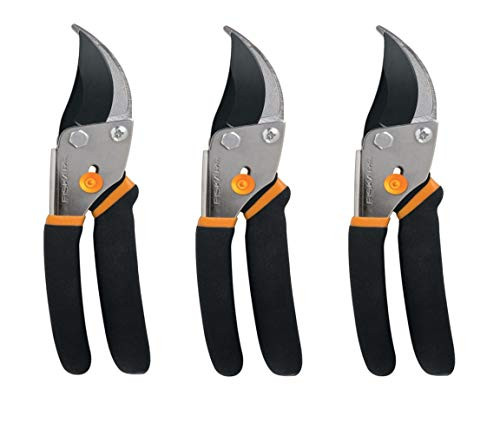 Fiskars 91095935J 10.75" Bypass Pruner, 3 Pack