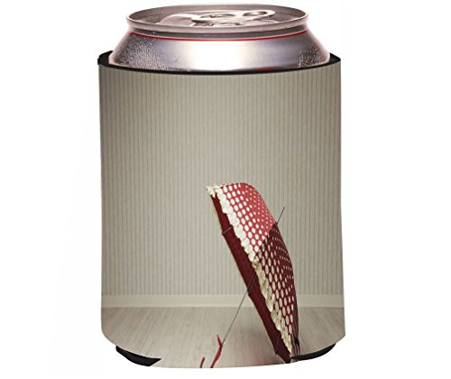 Rikki Knight RKws-43814"Vintage Retro umbrella parasol Design" Beer Can/Soda Drink Cooler
