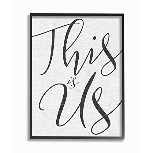 Stupell Industries This Is Us Typography Black Framed Wall Art, 16 x 20, Design By Artist Daphne Polselli