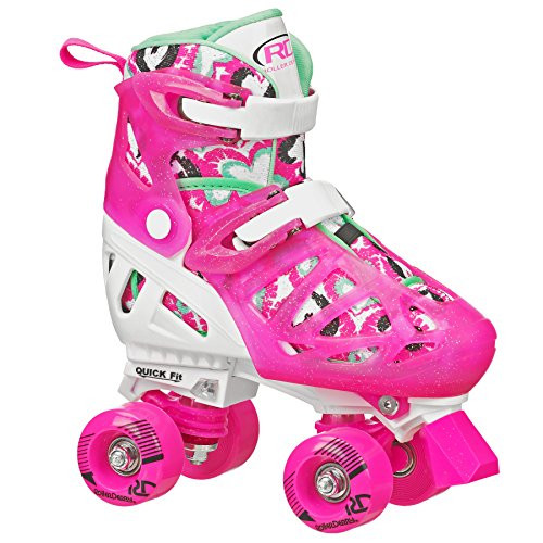 Roller Derby Girl's Fun Roll Adjustable Roller Skate, Medium