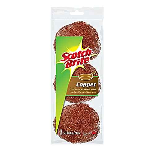 Scotch-Brite Copper Coated Scouring Pad, 3 Scouring pads