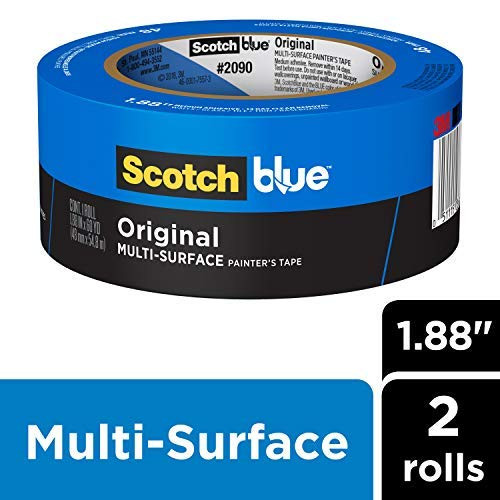 ScotchBlue Original Multi-Surface Painters Tape, 1.88 inch x 60 yard, 2 Rolls