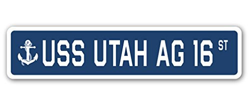 USS Utah AG 16 Street Sign us Navy Ship Veteran Sailor Gift