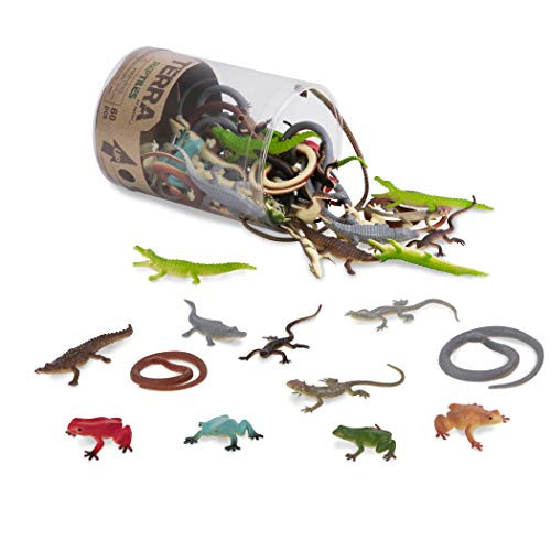 Terra by Battat Reptiles In Tube Assorted Reptile Animal Toys & Cake Toppers For Kids 3+ (60 Pc) Terra by Battat Reptiles In Tube Assorted Reptile Animal Toys & Cake Toppers For Kids 3+ (60 Pc)