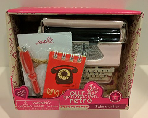 Our Generation Retro Take a Letter 18" Doll Accessories Typewriter