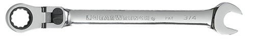 GEARWRENCH 12 Pt. Flex Head Ratcheting Combination Wrench, 7/8" - 9714D