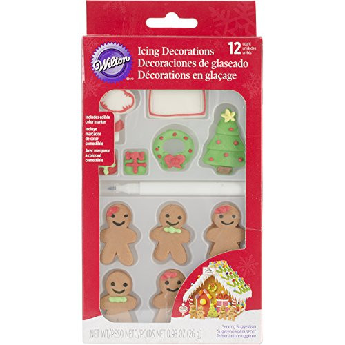 Wilton 12 Count Christmas Gingerbread Icing Decorations Wilton 12 Count Christmas Gingerbread Icing Decorations