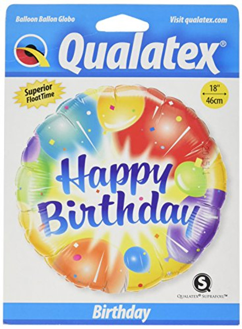 PIONEER BALLOON COMPANY B'day Ablaze Foil Balloon, 18", Multicolor PIONEER BALLOON COMPANY B'day Ablaze Foil Balloon, 18", Multicolor