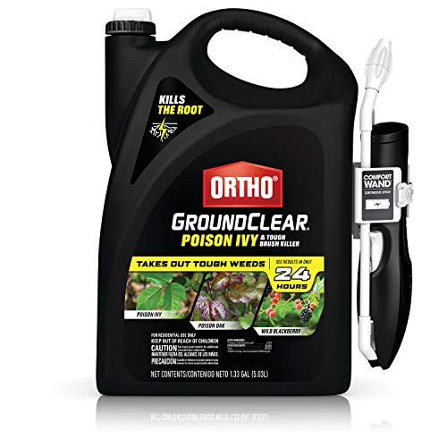 Ortho GroundClear Poison Ivy & Tough Brush Killer - Ready to Use with Comfort Wand, Poison Ivy Killer, Also Kills Poison Oak, Kudzu, Wild Blackberry,