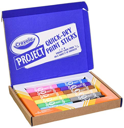 Crayola Quick Dry Paint Sticks, Amazon Exclusive Colors Paint Set for Kids,12 Count