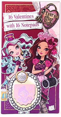 Ever After High Valentines with Notepads ~ 16 count ~ 1 box