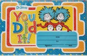 Dr. Seuss Cat in The Hat"You Did It" Recognition Awards - 18 Count