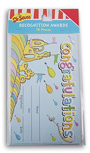 Dr. Seuss ''Congratulations'' Recognition Award Certificates - 18 Count