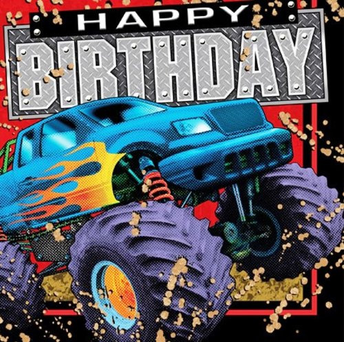 16-Count Paper Lunch Napkins, Mudslinger Happy Birthday