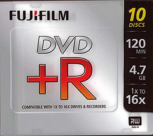 Fuji DVD+R Recordable Disc DISC,DVD+R,16X,SLM CS,10P 7607 (Pack of 10)