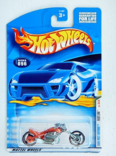 Hot Wheels 2001 Blast Lane (Motorcycle) #96, Orange (First Edition)