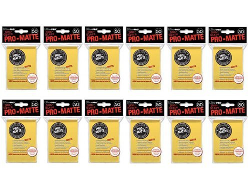 600 Ultra PRO Yellow PRO-MATTE Deck Protectors Sleeves Standard MTG Colors