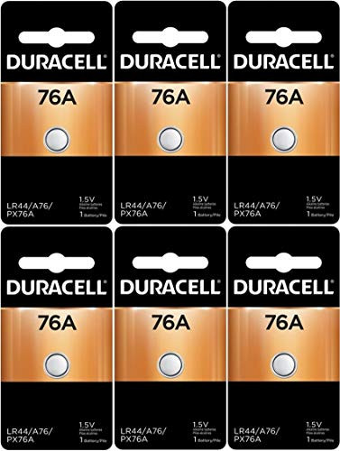 Duracell LR44 Duralock 1.5V Button Cell Battery, (6 Count)