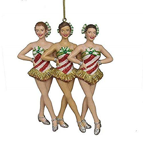 Kurt Adler 7" Rockettes Kickline Dancers Ornament