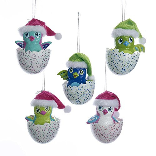 Kurt Adler 3.5"HATCHIMAL WITH HAT ORNAMENT 5/ASSTD