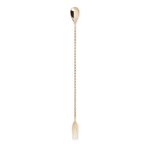 Viski Belmont Gold Trident Barspoon (Stainless Steel with Gold Finish)