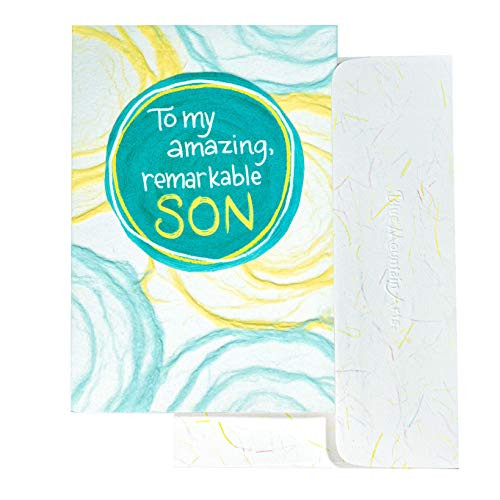 Blue Mountain Arts Greeting Card To my amazing, remarkable SonHandmade Paper Card Is Perfect for Christmas, Birthday, Graduation, or to Say I Love You