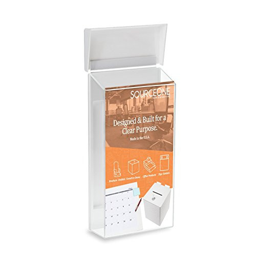 Source One Outdoor Brochure Holder Acrylic Wall Mounting Literature Dispenser