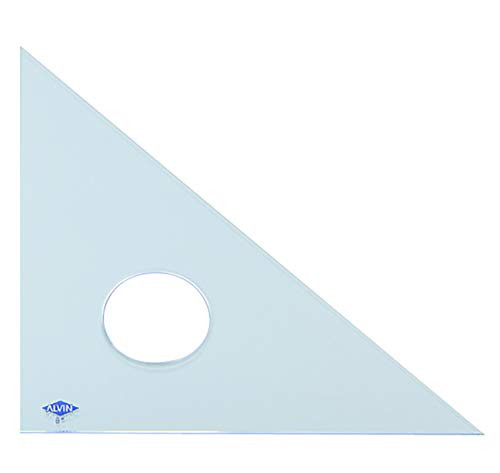 Alvin 131C-18 45-Degree/90-Degree 18" Clear Professional Acrylic Triangle