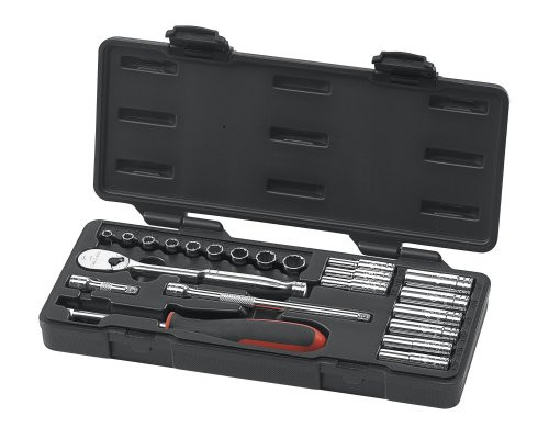 GEARWRENCH 22 Pc. 1/4" Drive 6 & 12 Pt. Standard & Deep Mechanics Tool Set, SAE - 80325