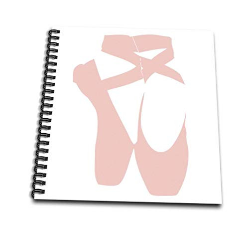 3dRose db_38927_3 Pair of Sweet Pale Pink Ballet Shoes Mini Notepad, 4 by 4"