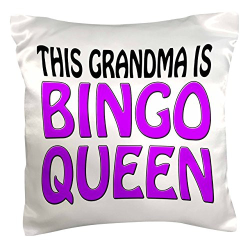 3dRose pc_149773_1 This Grandma is Bingo Queen, Purple, Pillow Case, 16" x 16" 3dRose pc_149773_1 This Grandma is Bingo Queen, Purple, Pillow Case, 16" x 16"