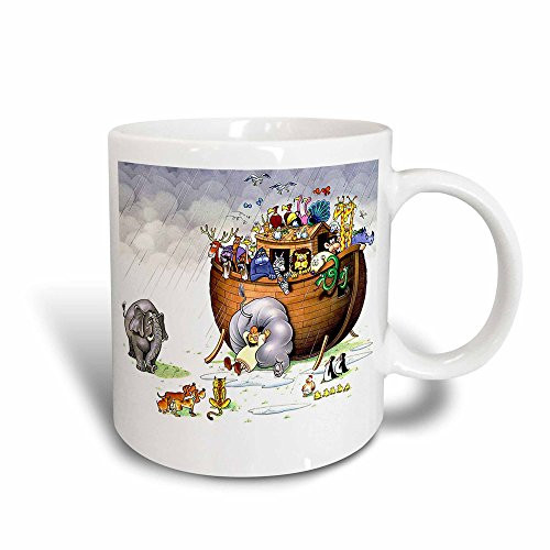 3dRose mug_869_3 Noah's Ark Magic Transforming Mug, 11 oz, Black/White