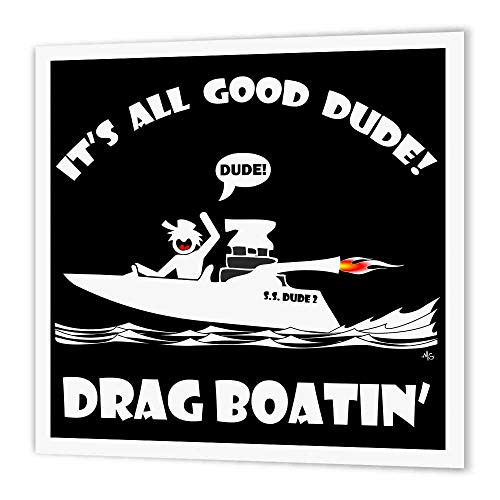 3dRose ht_19209_3 Drag Boatin Drag Boat Image 2 - Iron on Heat Transfer, 10 by 10", for White Material