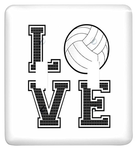 3dRose lsp_223341_2 Print of Love Volleyball Double Toggle Switch