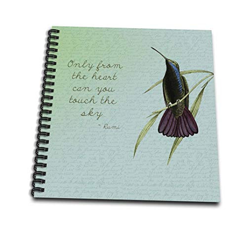 3dRose db_130624_3 Hummingbird Vintage with Rumi Quote Inspirational Art-Mini Notepad, 4 by 4" 3dRose db_130624_3 Hummingbird Vintage with Rumi Quote Inspirational Art-Mini Notepad, 4 by 4"