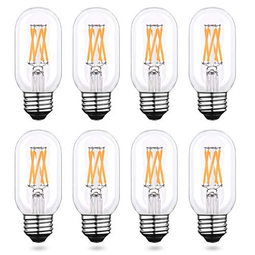 AIELIT Dimmable E26 LED Light Bulb, Warm White 2700K, 6W T45/T14 LED Bulbs 60 Watt Equivalent, Vintage Clear Edison Filament Bulb for Ceiling Pendant