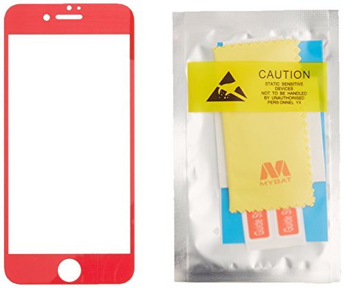 MyBat Full Coverage Tempered Glass Screen Protector/Red - Apple iPhone 7 - Clear
