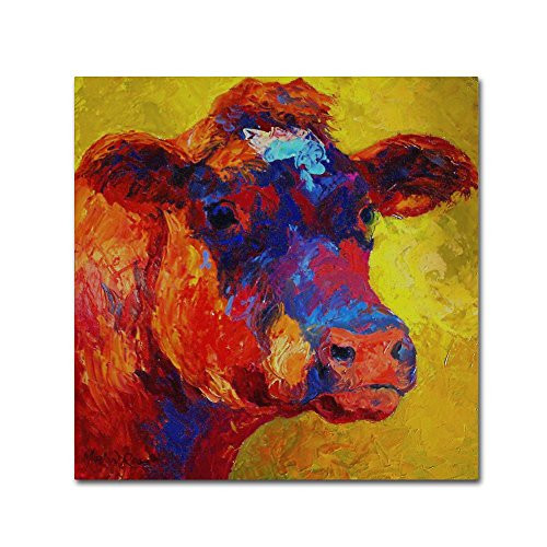 Cow by Marion Rose, 18x18-Inch Canvas Wall Art