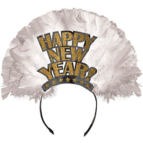 Amscan Happy New Year Deluxe Gold Plastic Tiara | Party Accessory