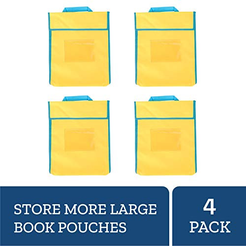 Really Good Stuff 159217ORN Store More Large Book Pouches Single Color Set of 4
