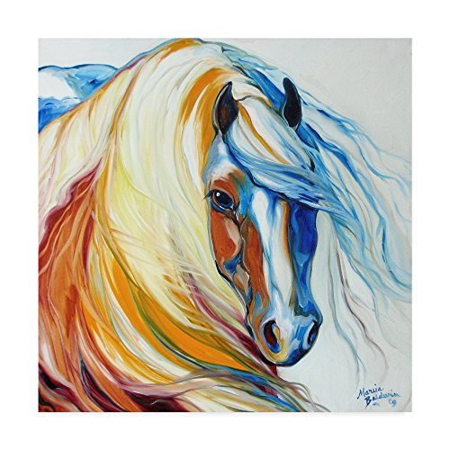 Trademark Fine Art Gypsy Vanner Dream by Marcia Baldwin Fine Art, 18" x 18", Multicolor