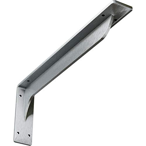 Ekena Millwork BKTM02X18X06EBCRS Steel Bracket Embrey, 2"W x 18"D x 6 1/2"H, Unfinished