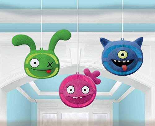 "UglyDolls Movie" Assorted Honeycomb Party Decorations, 9", 3 Ct.