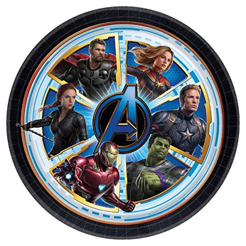 "Avengers Endgame" Round Party Paper Plates 9", 8 Ct.