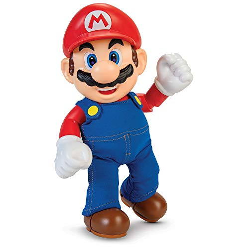 SUPER MARIO It's-A Me, Mario! Collectible Action Figure, Talking Posable Mario Figure, 30+ Phrases and Game Sounds  12 Inches Tall!