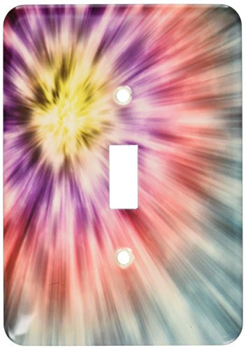 3dRose Lsp_20494_1 Tie Dye 5 Starburst Tie Dye Design Displays A Spectrum Of Different Subtle Colors Single Toggle Switch